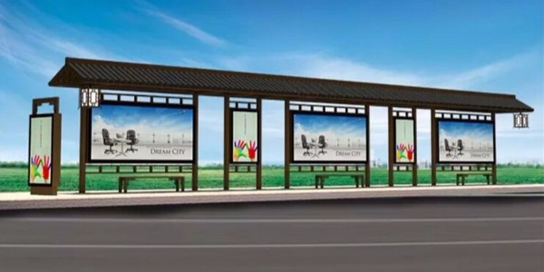 合肥市肥西縣公交候車亭、站牌、垃圾箱等街具
