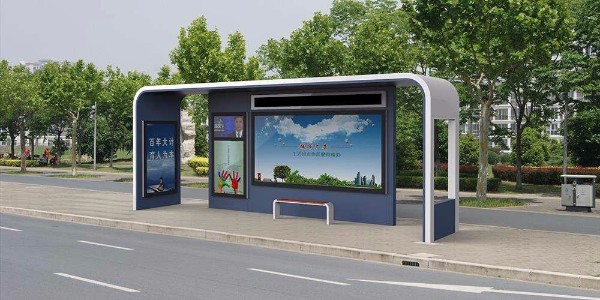 合肥市肥東縣公交候車亭、站牌、垃圾箱等街具