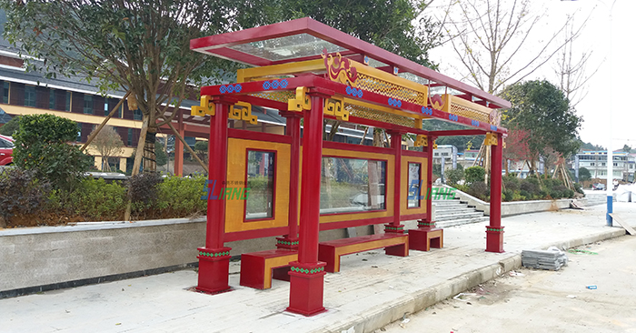 仿古候車亭