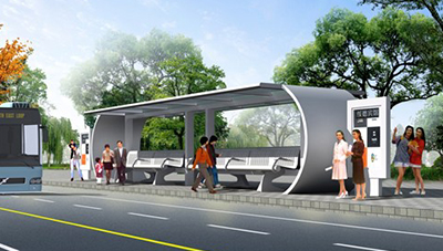 高邑縣在森亮定制公交候車亭、涼亭