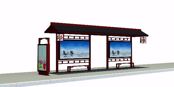 秦皇島市昌黎縣定制公交候車亭、站牌、垃圾箱等街具