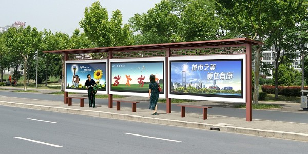 不銹鋼候車亭燈箱安裝的技巧